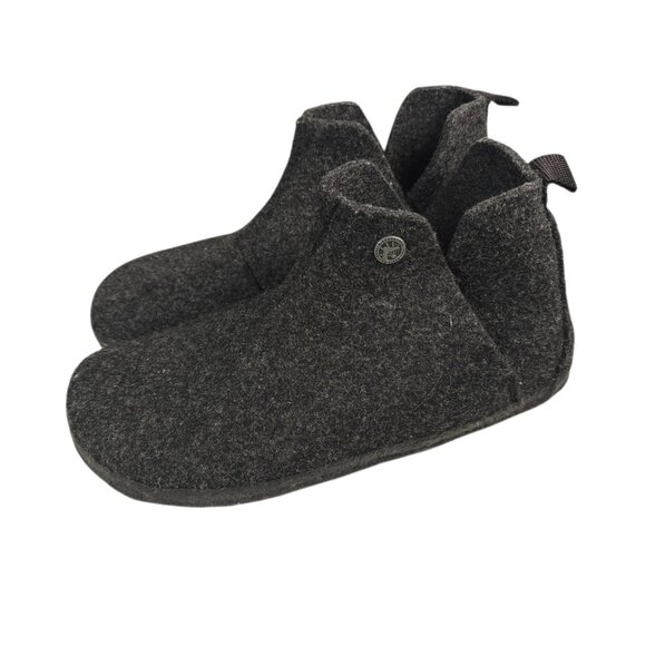 BIRKENSTOCK Andermatt Wool Felt Slipper Boot Anthracite Gray Narrow EU 38 main image 4